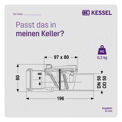 Kessel Rückstauverschluss Staufix DN 50 Typ 2... KESSEL-73050 4026092027394 (Abb. 1)