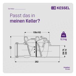Kessel Rückstauverschluss Staufix DN 70 Typ 2... KESSEL-73070 4026092039403 (Abb. 1)