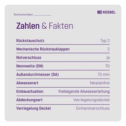 Kessel Rückstauverschluss Staufix DN 70 Typ 2... KESSEL-73070 4026092039403 (Abb. 1)