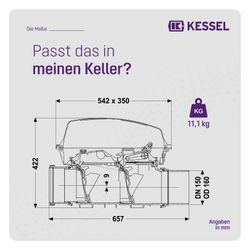 Kessel Rückstauverschluss Staufix, SWA DN 150, freiliegend... KESSEL-73150.10 4026092003961 (Abb. 1)
