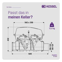 Kessel Rückstauautomat Staufix FKA, DN 125, Schaltgerät Comfort, freiliegend... KESSEL-84125 4026092046340 (Abb. 1)
