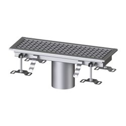 Kessel Kastenrinne Ferrofix, DN 125, 200x550mm, ohne Klebeflansch, Edelstahl, Silber... KESSEL-6120050 4026092098943 (Abb. 1)