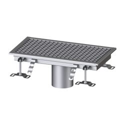 Kessel Kastenrinne Ferrofix, DN 125, 300x550mm, ohne Klebeflansch, Edelstahl, Silber... KESSEL-6130050 4026092099001 (Abb. 1)