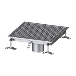 Kessel Bodenwanne Ferrofix, DN 125, 500x500mm, ohne Klebeflansch, Edelstahl, Silber... KESSEL-6150050 4026092099384 (Abb. 1)