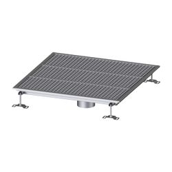 Kessel Bodenwanne Ferrofix, DN 125, 800x800mm, ohne Klebeflansch, Edelstahl, Silber... KESSEL-6180800 4026092099414 (Abb. 1)