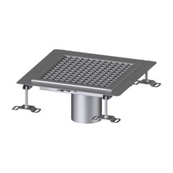 Kessel Bodenwanne Ferrofix, DN 125, 350x350mm, 6mm Klebeflansch, Edelstahl, Silber... KESSEL-6235035 4026092099315 (Abb. 1)