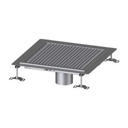 Kessel Bodenwanne Ferrofix, DN 125, 500x500mm, 6mm Klebeflansch, Edelstahl, Silber... KESSEL-6250050 4026092099322 (Abb. 1)