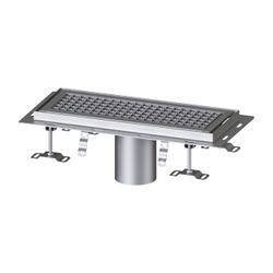 Kessel Kastenrinne Ferrofix, DN 125, 200x550mm, mit Fliesenanschlusswinkel, Edelstahl, ... KESSEL-6320050 4026092099124 (Abb. 1)