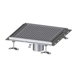Kessel Bodenwanne Ferrofix, DN 125, 500x500mm, mit Fliesenanschlusswinkel, Edelstahl, S... KESSEL-6350050 4026092099438 (Abb. 1)