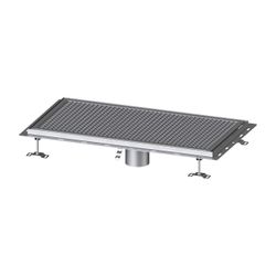 Kessel Bodenwanne Ferrofix, DN 125, 1.000x500mm, mit Fliesenanschlusswinkel, Edelstahl,... KESSEL-6350100 4026092099445 (Abb. 1)