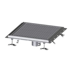 Kessel Bodenwanne Ferrofix, DN 125, 600x600mm, mit Fliesenanschlusswinkel, Edelstahl, S... KESSEL-6360600 4026092099452 (Abb. 1)
