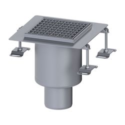 Kessel Ablaufkörper Ferrofix KF15, DN 100, 206x206mm, Edelstahl, L 15... KESSEL-55147 4026092107720 (Abb. 1)