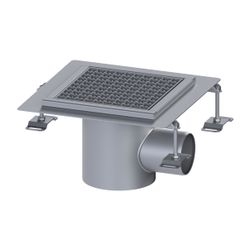 Kessel Bodenablauf Ferrofix KF15, DN 100, waagerecht 300x300mm, 2,5l/s, L 15mm, Edelstahl... KESSEL-55154 4026092107799 (Abb. 1)