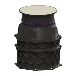 Kessel Schachtmodul, 3.625-3.874mm, Klasse K 3, PE-HD, Schwarz... KESSEL-8740135 4026092077092 (Abb. 1)