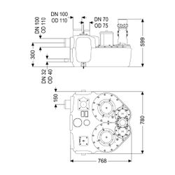 Kessel Hebeanlage Aqualift F Duo Standard SPF 3000-S1, ohne Schieber... KESSEL-11601 4026092070994 (Abb. 1)