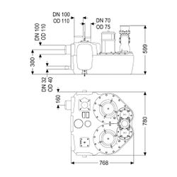 Kessel Hebeanlage Aqualift F Duo Comfort SPF 1400-S1, ohne Schieber... KESSEL-11605 4026092071038 (Abb. 1)