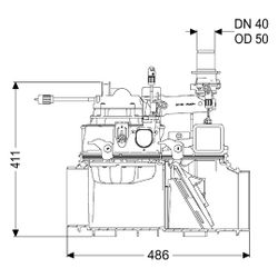 Kessel Rohbaukit Ecolift M, 516-669mm Einbautiefe, 405x243x405mm, Schwarz... KESSEL-21000-RBK 4026092097144 (Abb. 1)