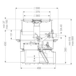 Kessel Rohbaukit Ecolift M Underfloor, 516-669mm, Kunststoff, befliesbar... KESSEL-21000X-RBK 4026092097120 (Abb. 1)