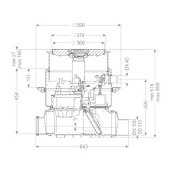 Kessel Rückstauhebeanlage Ecolift DN 100 Bodenplatte, Schwarz... KESSEL-21100S 4026092046807 (Abb. 1)