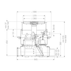 Kessel Rückstauhebeanlage Ecolift DN 125 Bodenplatte, Schwarz... KESSEL-21125S 4026092046814 (Abb. 1)