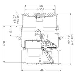 Kessel Rohbaukit Pumpfix M, 516-669mm, Kunststoff, Schwarz, 24000S-RBK... KESSEL-24000S-RBK 4026092097069 (Abb. 1)