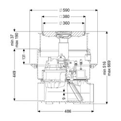 Kessel Rückstaupumpanlage Pumpfix F ohne Stutzen Bodenplatte, Schwarz... KESSEL-24000S 4026092053904 (Abb. 1)