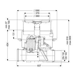 Kessel Rückstaupumpanlage Pumpfix F DN 150 Bodenplatte, Schwarz... KESSEL-24150S 4026092046562 (Abb. 1)