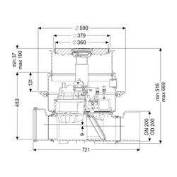 Kessel Rückstaupumpanlage Pumpfix F DN 200 Bodenplatte, Schwarz... KESSEL-24200S 4026092046586 (Abb. 1)