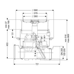 Kessel Rückstaupumpanlage Pumpfix F DN 200 Bodenplatte, befliesbar... KESSEL-24200X 4026092046593 (Abb. 1)