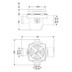 Kessel Grundkörper Der Universale DN 100, mit Rückstauschutz, Rost Schwarz... KESSEL-27611 4026092007822 (Abb. 1)