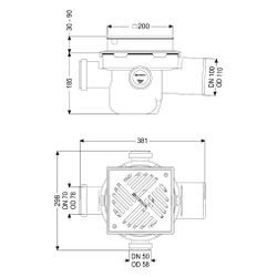 Kessel Grundkörper Der Universale DN 100, mit Rückstauschutz, Rost Edelstahl... KESSEL-27621 4026092007839 (Abb. 1)