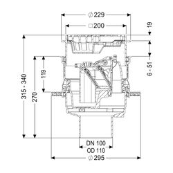 Kessel Kellerablauf Universale Plus Schwarz, Rückstauverschluss, wasserundurchlässig, Aus... KESSEL-27631 4026092096864 (Abb. 1)