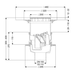 Kessel Kellerablauf Universale Plus Variofix, Rückstauverschluss, wasserundurchlässig, Au... KESSEL-27651 4026092096888 (Abb. 1)