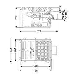 Kessel Rückstaupumpanlage Pumpfix S DN 100 niedrigster Einbau, Schlitzrost... KESSEL-280450 4026092085530 (Abb. 1)