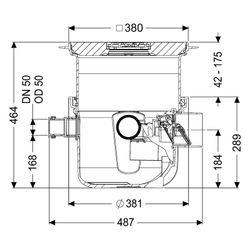 Kessel Rohbaukit Pumpfix S Underfloor DN 100, 330-460mm, Kunststoff, Schwarz... KESSEL-280451S-RBK 4026092106815 (Abb. 1)