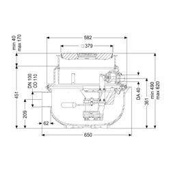 Kessel Hebeanlage Aqualift S Compact Mono GTF 500 Bodenplatte... KESSEL-280500S 4026092082584 (Abb. 1)