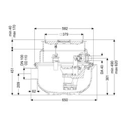 Kessel Hebeanlage Aqualift S Compact Duo GTF 500 resistant, Bodenplatte, befliesbar... KESSEL-280530XC 4026092082713 (Abb. 1)