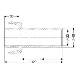 Kessel Adapter DN 32 PE, für Druckanschluss, 28086... KESSEL-28086 4026092083383 (Abb. 1)