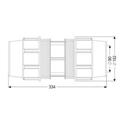 Kessel Klemmverbinder für Druckleitung, DN 80/80, 28090... KESSEL-28090 4026092098073 (Abb. 1)