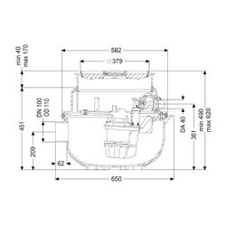 Kessel Hebeanlage Aqualift S Compact Mono GTF 1200 Bodenplatte, befliesbar... KESSEL-281200X 4026092082614 (Abb. 1)