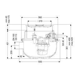 Kessel Hebeanlage Aqualift S Compact Duo GTF 1200 Bodenplatte, befliesbar... KESSEL-281230X 4026092082737 (Abb. 1)