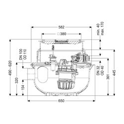 Kessel Hebeanlage Aqualift S Compact Duo GTF 1200 resistent, Bodenplatte, befliesbar... KESSEL-281230XC 4026092093757 (Abb. 1)