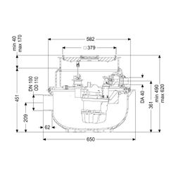 Kessel Hebeanlage Aqualift S Compact Tronic GTF1200 Bodenplatte, befliesbar... KESSEL-281250X 4026092082676 (Abb. 1)