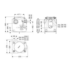 Kessel Hebeanlage Aqualift S 100 Mono GTF 600, freie Aufstellung... KESSEL-28511 4026092092880 (Abb. 1)