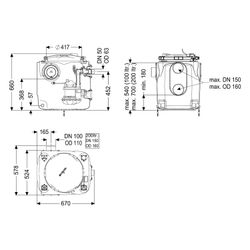 Kessel Hebeanlage Aqualift 100 Tronic GTF 1250, 1,3kW, 20m3/h, 230V, max. Förderhöhe 11m... KESSEL-28514C 4026092113011 (Abb. 1)