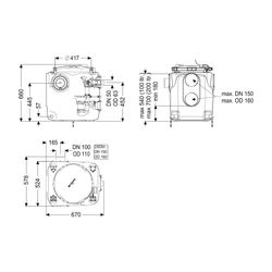 Kessel Hebeanlage Aqualift S 100 Duo GTF 600, freie Aufstellung... KESSEL-28515 4026092092910 (Abb. 1)