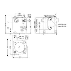 Kessel Hebeanlage Aqualift S 200 Duo GTF 600, freie Aufstellung... KESSEL-28517 4026092092934 (Abb. 1)