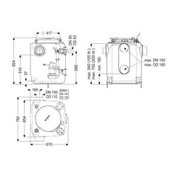 Kessel Hebeanlage Aqualift S 200 Duo GTF 1250, freie Aufstellung... KESSEL-28518 4026092092941 (Abb. 1)