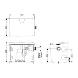 Kessel Hebeanlage Minilift S KTP 300, 2-polig, S1, mechanisch... KESSEL-28561 4026092096970 (Abb. 1)