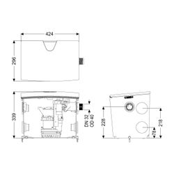 Kessel Hebeanlage Minilift S GTF 500, freie Aufstellung... KESSEL-28562 4026092096994 (Abb. 1)